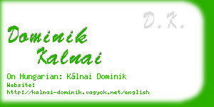 dominik kalnai business card