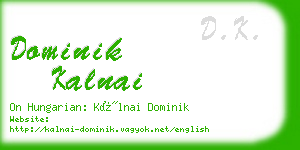 dominik kalnai business card